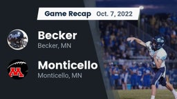Recap: Becker  vs. Monticello  2022