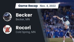 Recap: Becker  vs. Rocori  2022