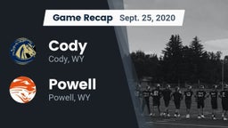 Recap: Cody  vs. Powell  2020