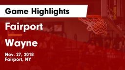 Fairport  vs Wayne  Game Highlights - Nov. 27, 2018