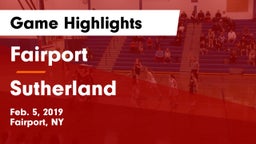 Fairport  vs Sutherland  Game Highlights - Feb. 5, 2019