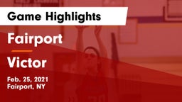 Fairport  vs Victor  Game Highlights - Feb. 25, 2021