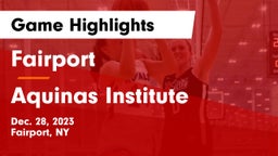 Fairport  vs Aquinas Institute  Game Highlights - Dec. 28, 2023