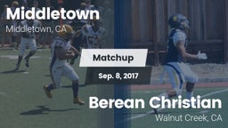 Matchup: Middletown High Scho vs. Berean Christian  2017