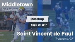Matchup: Middletown High Scho vs. Saint Vincent de Paul 2017