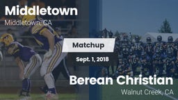 Matchup: Middletown High Scho vs. Berean Christian  2018