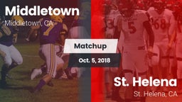 Matchup: Middletown High Scho vs. St. Helena  2018