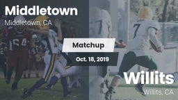 Matchup: Middletown High Scho vs. Willits  2019