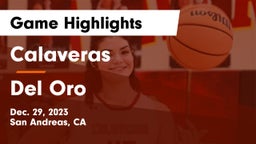 Calaveras  vs Del Oro  Game Highlights - Dec. 29, 2023