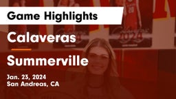 Calaveras  vs Summerville  Game Highlights - Jan. 23, 2024