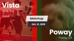 Matchup: Vista  vs. Poway  2016