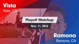 Matchup: Vista  vs. Ramona  2016