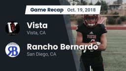 Recap: Vista  vs. Rancho Bernardo  2018