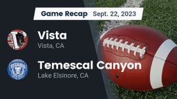 Recap: Vista  vs. Temescal Canyon  2023