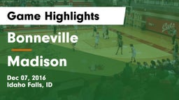 Bonneville  vs Madison  Game Highlights - Dec 07, 2016