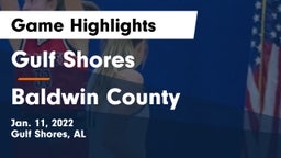 Gulf Shores  vs Baldwin County  Game Highlights - Jan. 11, 2022