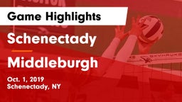 Schenectady  vs Middleburgh  Game Highlights - Oct. 1, 2019
