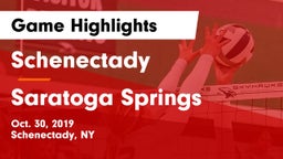 Schenectady  vs Saratoga Springs  Game Highlights - Oct. 30, 2019