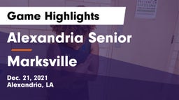 Alexandria Senior  vs Marksville  Game Highlights - Dec. 21, 2021