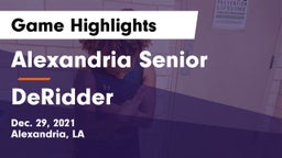 Alexandria Senior  vs DeRidder  Game Highlights - Dec. 29, 2021