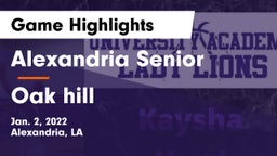 Alexandria Senior  vs Oak hill Game Highlights - Jan. 2, 2022