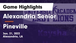 Alexandria Senior  vs Pineville  Game Highlights - Jan. 21, 2022