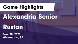 Alexandria Senior  vs Ruston  Game Highlights - Jan. 20, 2023