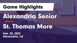 Alexandria Senior  vs St. Thomas More  Game Highlights - Feb. 20, 2023
