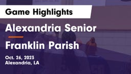 Alexandria Senior  vs Franklin Parish  Game Highlights - Oct. 26, 2023
