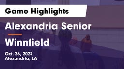 Alexandria Senior  vs Winnfield  Game Highlights - Oct. 26, 2023