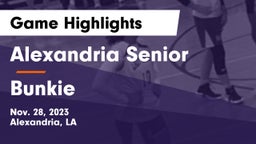 Alexandria Senior  vs Bunkie  Game Highlights - Nov. 28, 2023