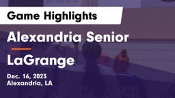 Alexandria Senior  vs LaGrange  Game Highlights - Dec. 16, 2023