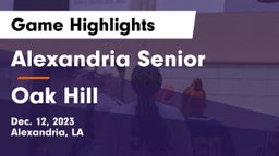Alexandria Senior  vs Oak Hill  Game Highlights - Dec. 12, 2023