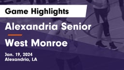 Alexandria Senior  vs West Monroe  Game Highlights - Jan. 19, 2024