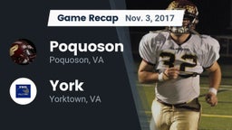 Recap: Poquoson  vs. York  2017