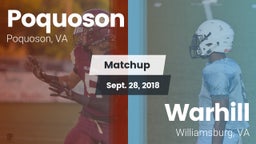 Matchup: Poquoson  vs. Warhill  2018
