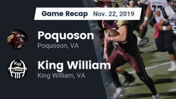 Recap: Poquoson  vs. King William  2019