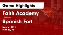 Faith Academy  vs Spanish Fort  Game Highlights - Nov. 4, 2021