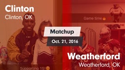 Matchup: Clinton  vs. Weatherford  2016