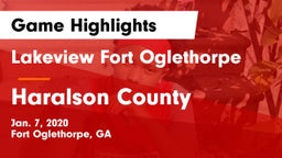 Lakeview Fort Oglethorpe  vs Haralson County  Game Highlights - Jan. 7, 2020