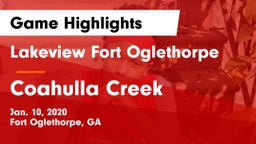 Lakeview Fort Oglethorpe  vs Coahulla Creek  Game Highlights - Jan. 10, 2020