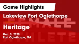Lakeview Fort Oglethorpe  vs Heritage  Game Highlights - Dec. 5, 2020