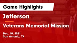 Jefferson  vs Veterans Memorial Mission Game Highlights - Dec. 10, 2021