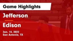 Jefferson  vs Edison Game Highlights - Jan. 14, 2022