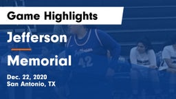Jefferson  vs Memorial  Game Highlights - Dec. 22, 2020