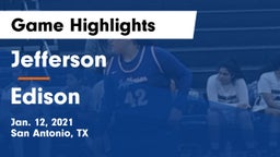 Jefferson  vs Edison  Game Highlights - Jan. 12, 2021