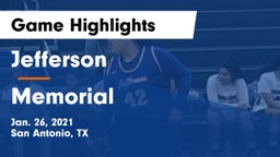 Jefferson  vs Memorial  Game Highlights - Jan. 26, 2021