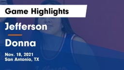 Jefferson  vs Donna  Game Highlights - Nov. 18, 2021