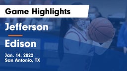 Jefferson  vs Edison  Game Highlights - Jan. 14, 2022