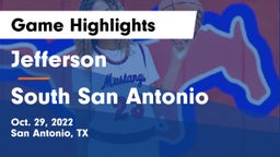 Jefferson  vs South San Antonio  Game Highlights - Oct. 29, 2022